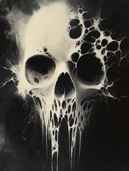 Gothic Melting Skull