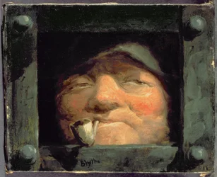 Old Man Peering from Jail, Crime and Punishment