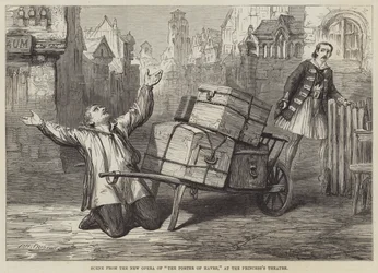 Scene from the New Opera of The Porter of Havre, at the Princess