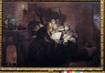 The alchemist in his studio