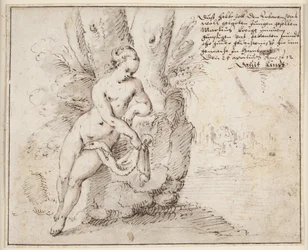 Bathing Woman by a River