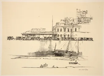 A British Red Cross Depot at Boulogne, illustration from 