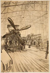 An aeroplane on the stocks, illustration from 