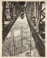 Shipyard seen from Big Crane, illustration from 
