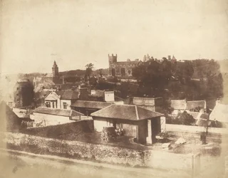 Linlithgow, from the Railway Station, with the Town Hall, St. Michael