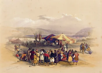 Encampment of the Pilgrims at Jericho, from Volume II of 