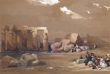Fragments of the Great Colossi at the Memnonium, Thebes
