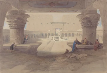 From under the Portico of the Temple of Edfu, Upper Egypt