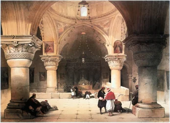 In the Holy Land: Jerusalem, Church of the Holy Sepulchre, Crypt