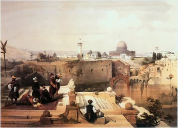 In the Holy Land: Jerusalem, the Temple Mount with the Dome of the Rock