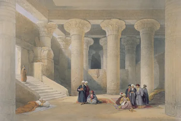 Interior of the Temple at Esna, Upper Egypt, from 