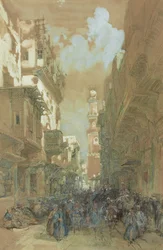 Mosque El Mooristan, Cairo, Egypt, 1838