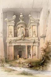 Petra, March 7th 1839, Plate 92 from Volume III of 
