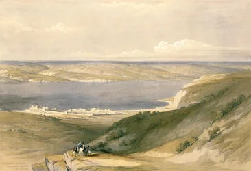 Sea of Galilee or Genezareth, Looking Towards Bashan, April 21st 1839, Plate 36 from Volume I of 