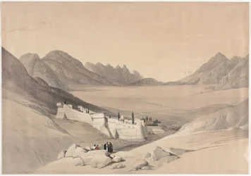 The Convent of St. Catherine, Mount Sinai, Looking Towards the Plain of the Encampment