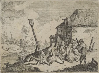 Dancing Peasants by an Inn