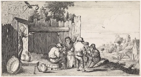 Five Farmers Around a Barrel