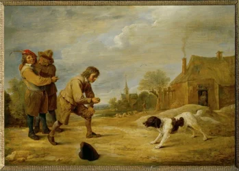 Peasant Boys with a Dog