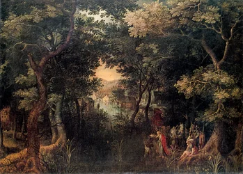 Landscape with the Apostle Philip Baptizing the Eunuch, 1590-1632