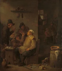 Mason Smoking with Companions in a Tavern