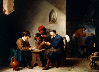Peasants at Cards in a Cottage