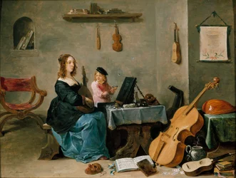 The wife and son of the painter