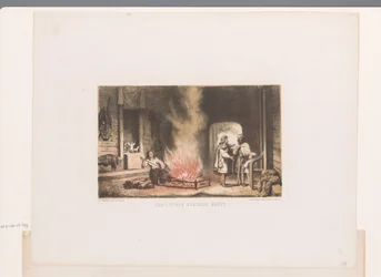Interior of a Saxon farm (title on object)
