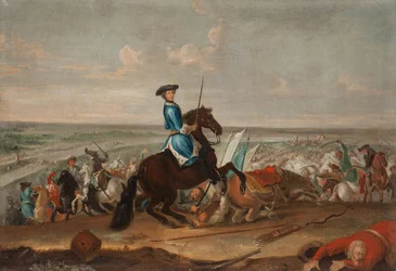 King Charles XII of Sweden at the Battle of Narva