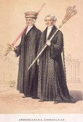 A Swordbearer and a Commoncrier, 1855