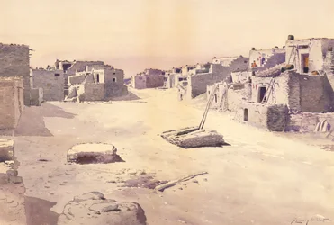Street in the Pueblo of Oraibi, Tusayan, Arizona