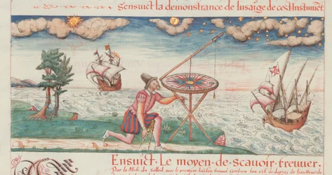 Illustration from Les Premières Œuvres de Jacques de Vaulx, Pillote en la Marine