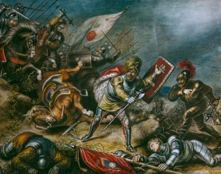 Richard III Fighting on Foot on Bosworth Field