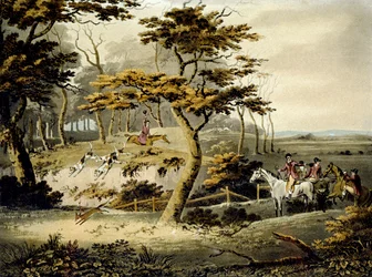 Afternoon, Foxhunting, engraved by J.H. Clarke and F. Jeakes
