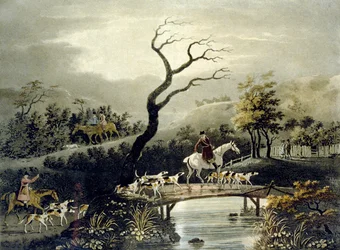 Night, Foxhunting (engraved by J.H. Clarke and F. Jeakes)