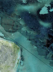 Aerial View Submerged Ruins