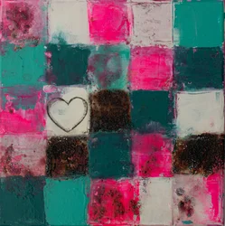 Vibrant Heart Squares