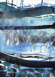 Winter Blue Landscape