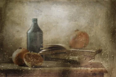 Moody Rainy Pomegranates