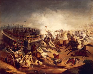 Algerian Counterattack at Constantine during Colonial Wars, November 1837, after Denis Auguste Marie Raffet