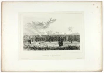 Battery No.1 Opens Fire, from Souvenirs d’Italie: Expédition de Rome