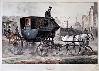 Public Transport in the 19th Century: A Cab in the Streets of Paris