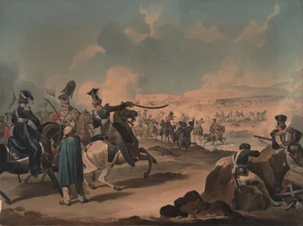 Russian Cavalry Attacking French Infantry at Borodino