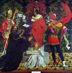 John Cabot and his Sons Receive the Charter from Henry VII to Sail in Search of New Lands