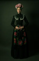 Young Woman Floral Folk