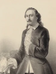 Portrait of Arthur Saint-Léon in the ballet Le Violon du diable by Cesare Pugni