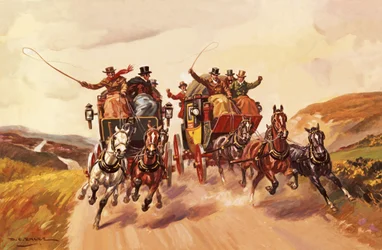 Race Between Stage Coaches