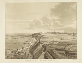 View of the Landscape Southeast of Nijmegen (series title: Views Around the City of Nijmegen, Geldersch Panorama or Round View Drawn from Life at Belvedere in Nymegen)