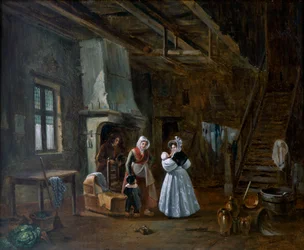 Interior with Figures, 19th century