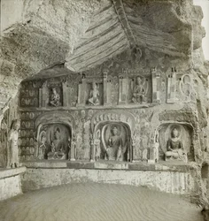 Statues of Buddhas and Bodhisattvas, Cave 259, North Wall, Dunhuang Caves, China