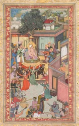 Circumcision ceremony for Akbar’s sons, painting 126 from an Akbar-nama Book of Akbar...
